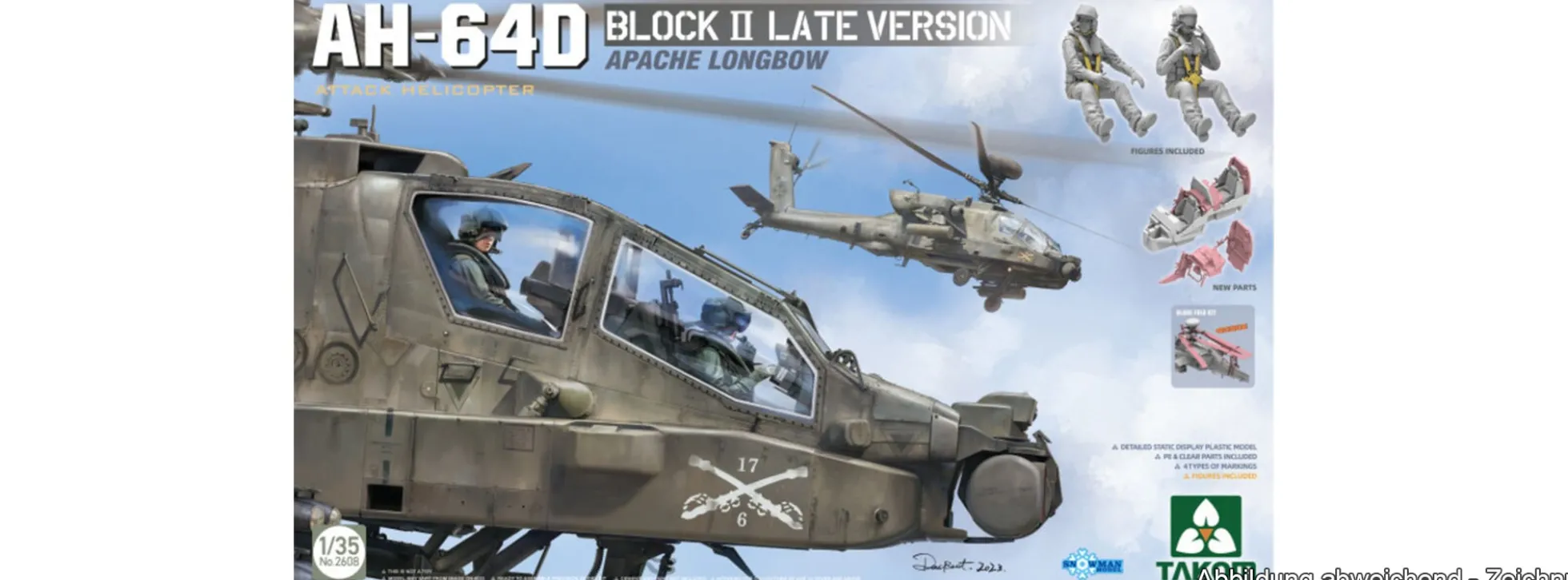 Takom 2608 Apache Longbow Block II Späte Ausführung | Hubschrauber Bausatz 1:35