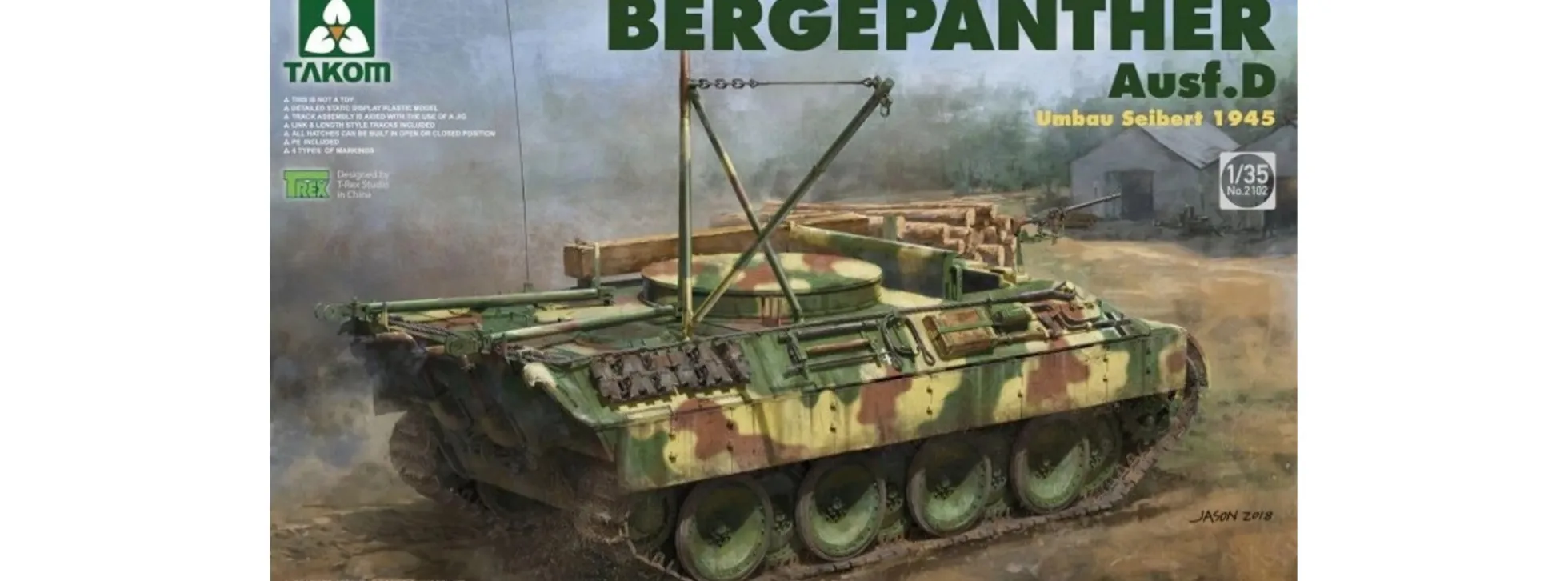 Takom 2102 Bergepanther Ausf.D Umbau Seibert 1945 | Panzer Bausatz 1:35