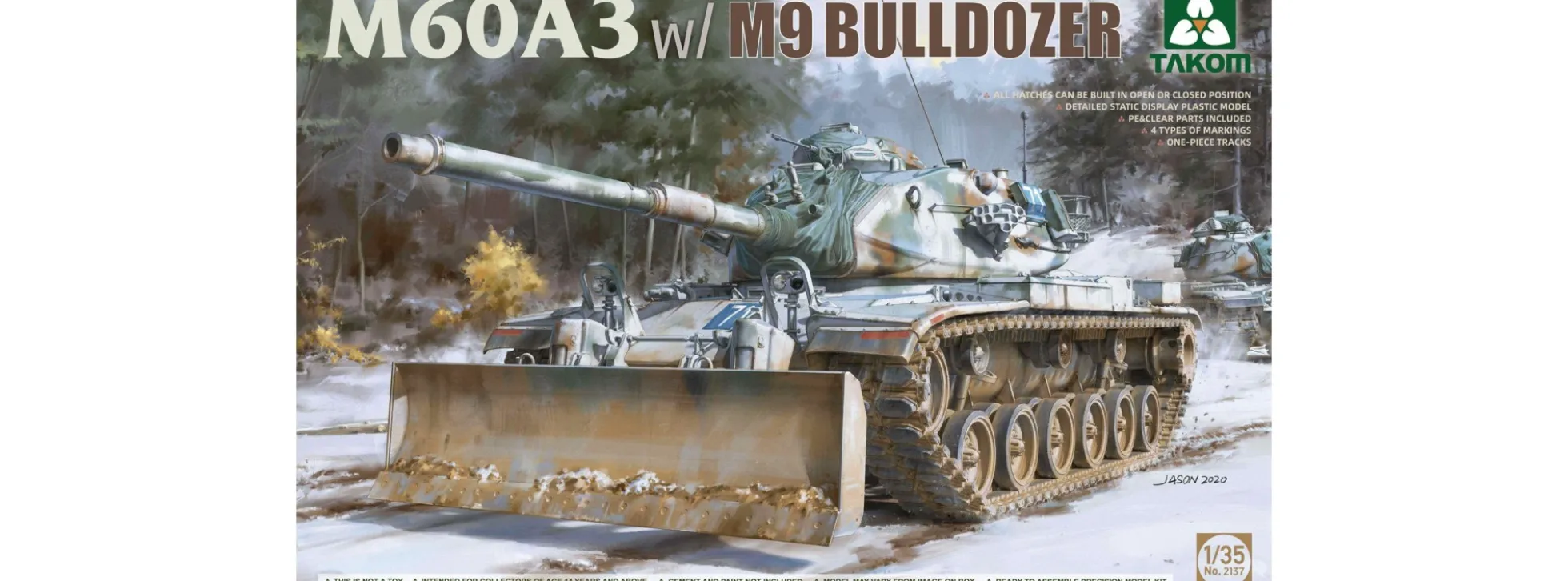 Takom 2137 M60A3 mit M9 Bulldozer | Panzer Bausatz 1:35