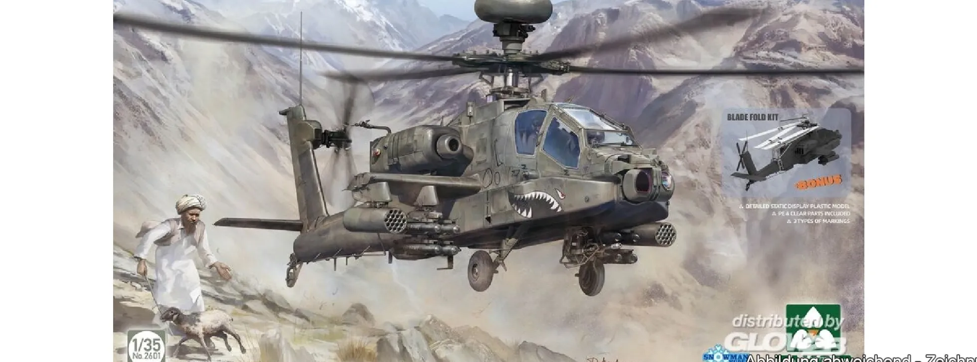 Takom TAK2601 AH-64D Apache Longbow Attack Helicopter | Hubschrauberbausatz 1:35