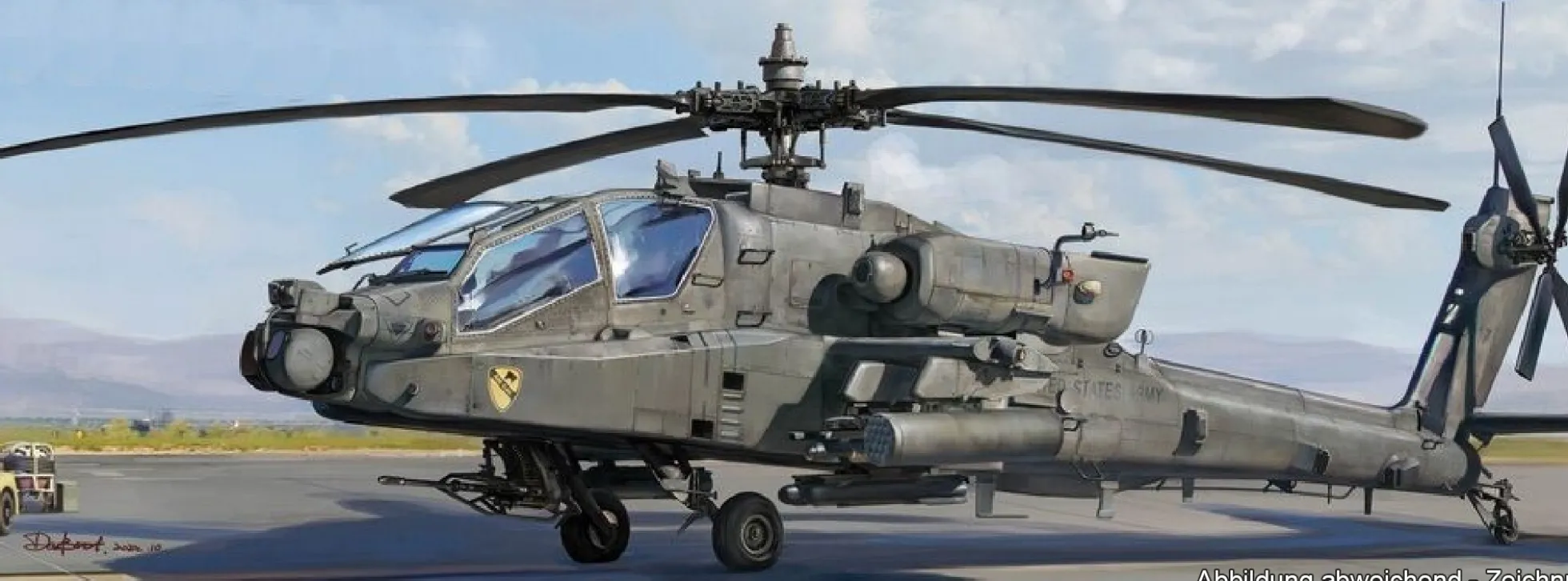 Takom TAK2602 AH-64E Apache Guardian Attack Helicopter | Hubschrauberbausatz 1:35