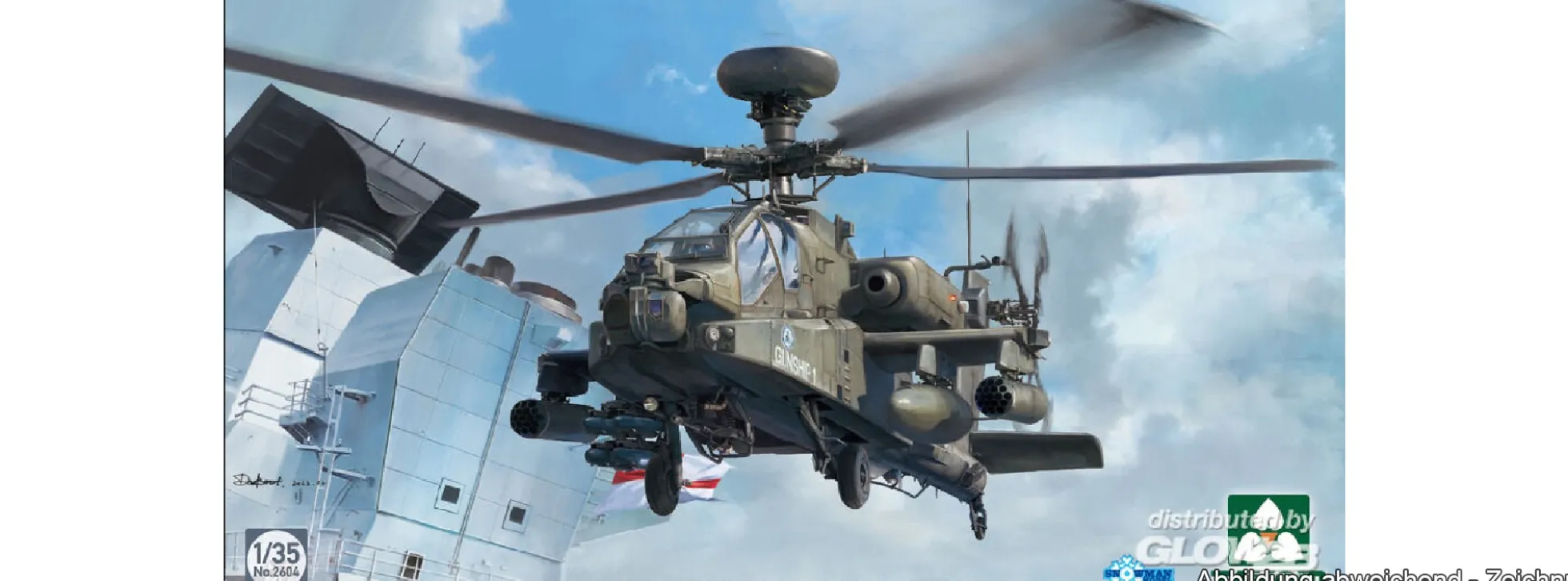 Takom TAK2604AH Mk.I Apache Attack Helicopter | Hubschrauberbausatz 1:35