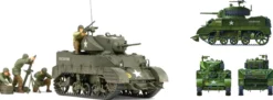 TAMIYA 35313 Amerikanischer Panzer M5A1 + 4 Figuren | WW II Bausatz 1:35