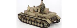 TAMIYA 25208 Deutscher PzKpfw.IV Ausf.F mit Motorrad BMW Krad DAK | Panzer Bausatz 1:35