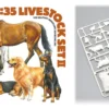 TAMIYA 35385 Diorama-Set Haustiere Set 2 | 8 Stück | Figuren Bausatz 1:35
