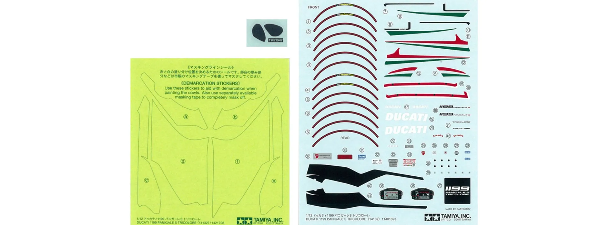 TAMIYA 14132 Ducati 1199 Panigale S Tricolore | Motorrad Bausatz 1:12
