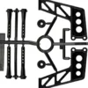 TAMIYA 319005328 E-Teile Spoiler/Karosserie-Halter P956/C11 | für RC Auto 1:10
