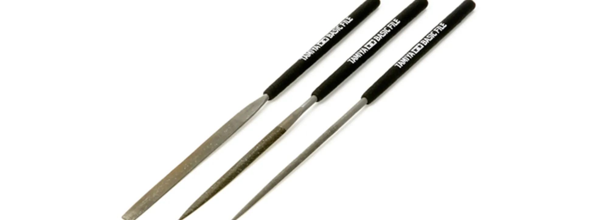 TAMIYA 74104 Feilenheft-Set Basic | 3-teilig | Modellbau-Werkzeug
