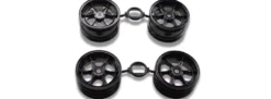 TAMIYA 319335066 Felgen vorne/hinten für Egress schwarz 12 mm | 2 Paare | für RC-Car 1:10