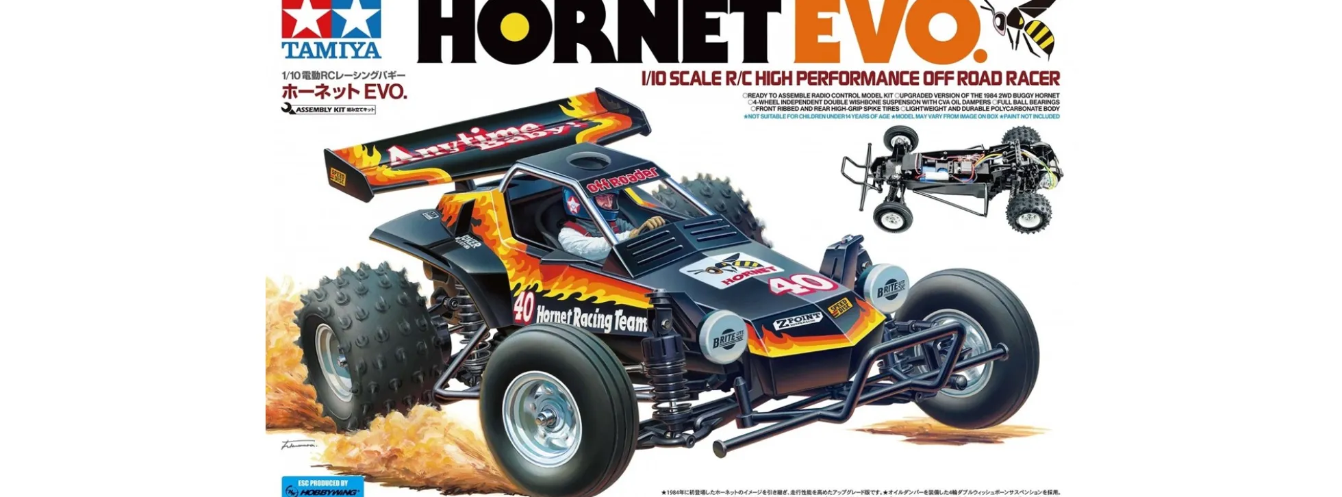 TAMIYA 58742 Hornet EVO. | 40 Jahre Edition | RC Auto Bausatz 1:10