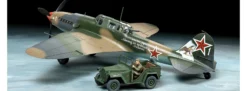 TAMIYA 25212 IL-2 Shturm mit Fahrzeug GAZ-67B | Flugzeug Bausatz 1:48