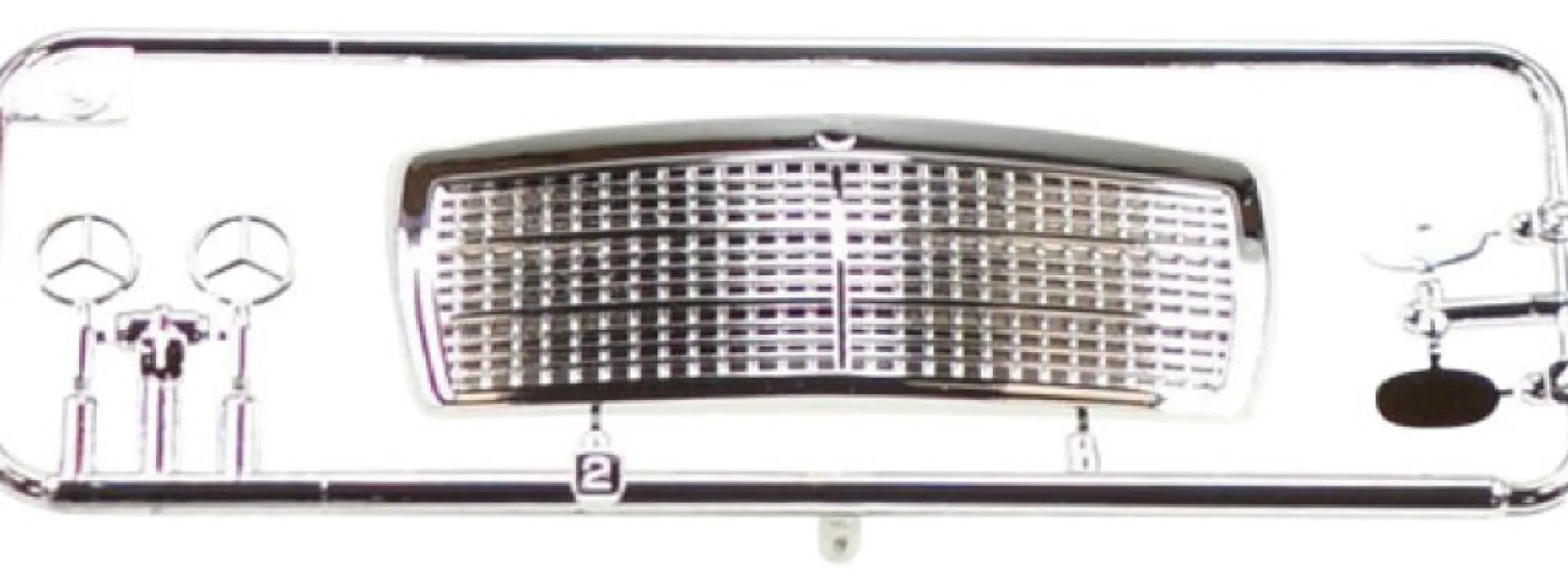 TAMIYA 310114143 J-Teile Kühlergrill Chrom MB 190E Evo II | für RC-Car