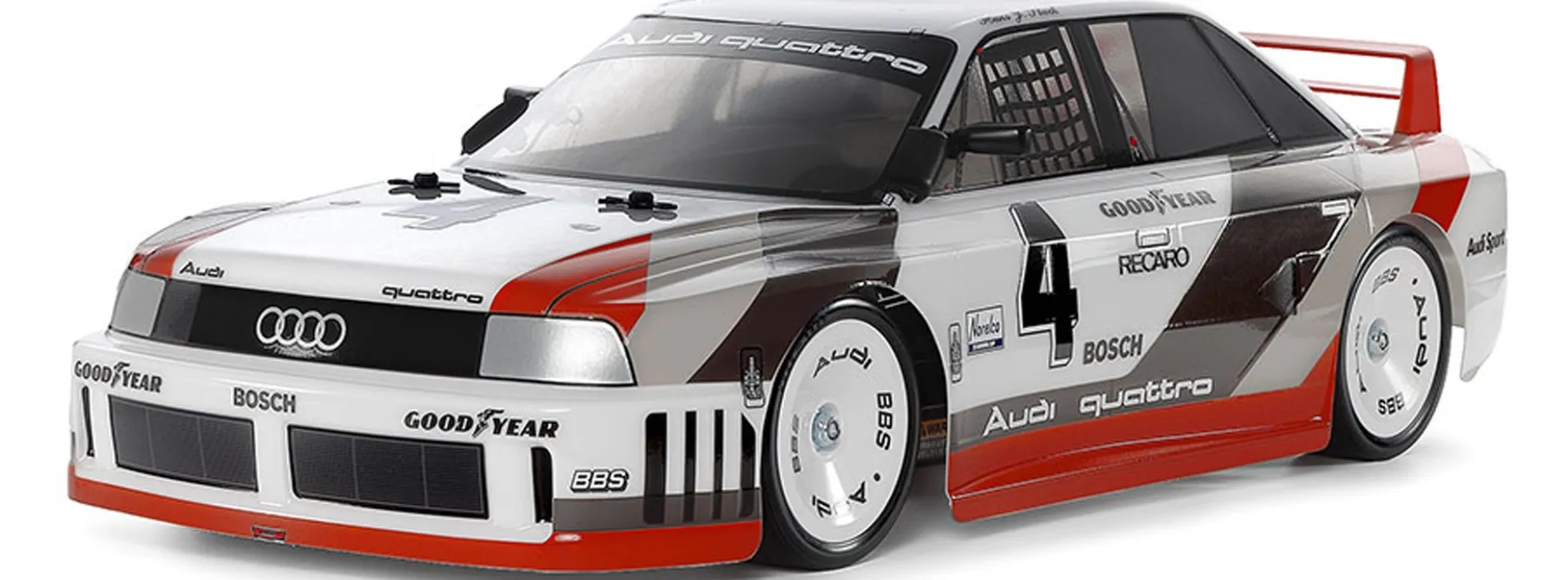 TAMIYA 51751 Karosserie-Satz Audi 90 quattro Racing | 251 mm | für Tourenwagen 1:10