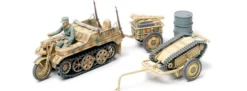 TAMIYA 32502 Kettenkraftrrad mit Infanterieanhänger und Goliath Bausatz 1:48
