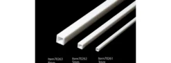 TAMIYA 70263 Kunststoff Vierkant-Rohrprofil weiß | 8 x 8 x 400 mm | 2 Stück | Modellbau-Zubehör