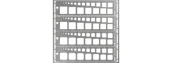 TAMIYA 74156 Modeling Quadrat Fotoätzteil Schablone | Größen: 1 - 10 mm