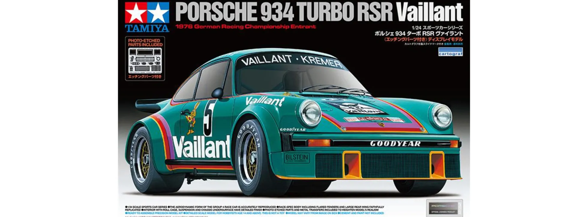 TAMIYA 24334 Porsche 934 Turbo RSR Vaillant | Auto Bausatz 1:24