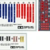 TAMIYA 12637 Renngurte-Set A | Decals + Fotoätzteile | Zubehör-Set 1:20
