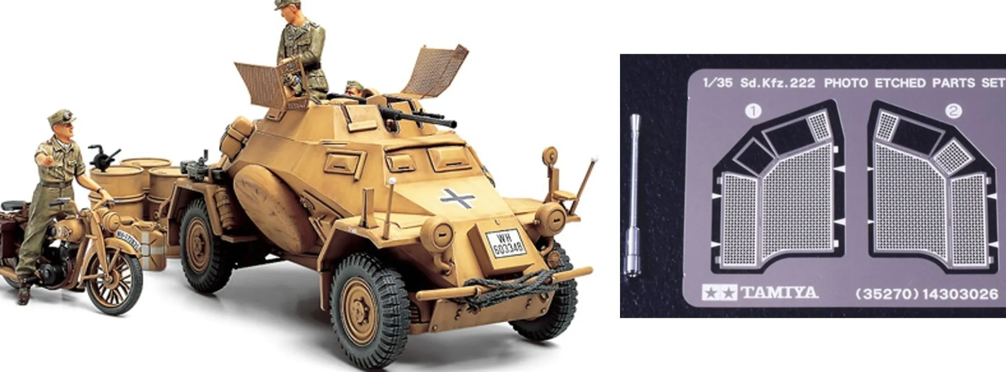 TAMIYA 35286 Sd.KFZ.222 4x4 Spähpanzer Bausatz 1:35