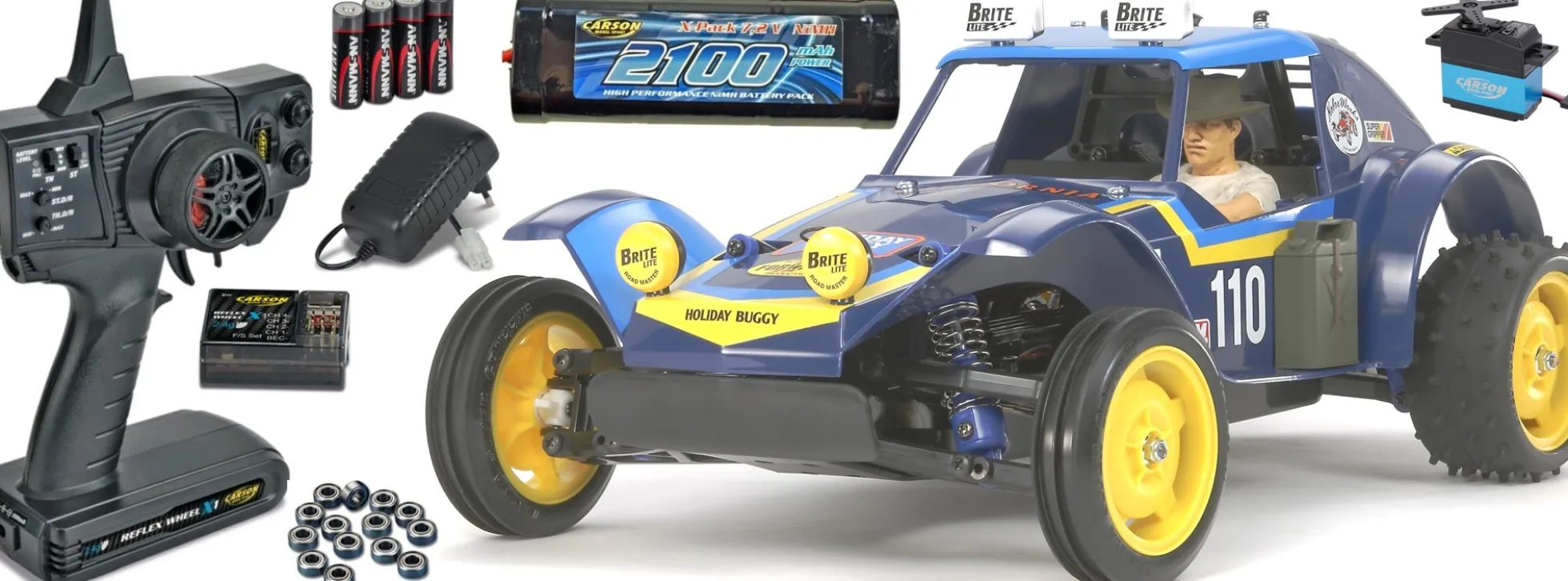 TAMIYA 58470SET1 DT-02 Holiday Buggy | Komplett RC Auto Bausatz 1:10