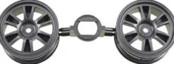 TAMIYA 310446216 12-Speichen Felgen gunmetal | Breite 26 mm | 2 Stück | für RC Autos 1:10
