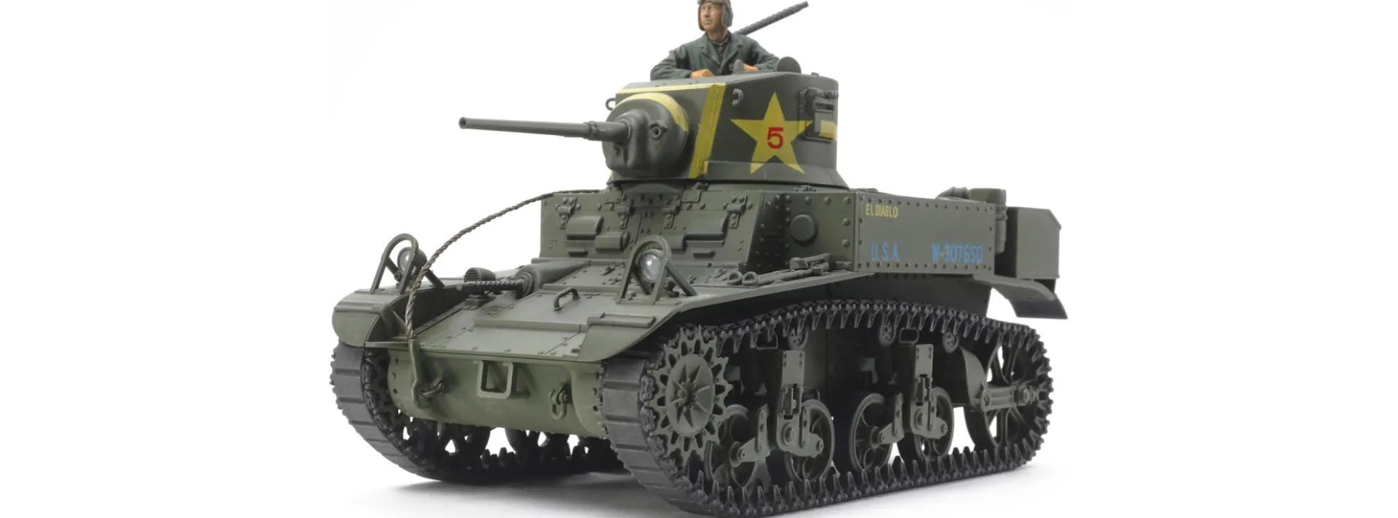 TAMIYA 35360 U.S. M3 Stuart Späte Produktion | Militär Bausatz 1:35