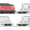 TILLIG 01215 Start-Set Diesellok BR 232 mit Güterzug DB Cargo | DCC | Spur TT
