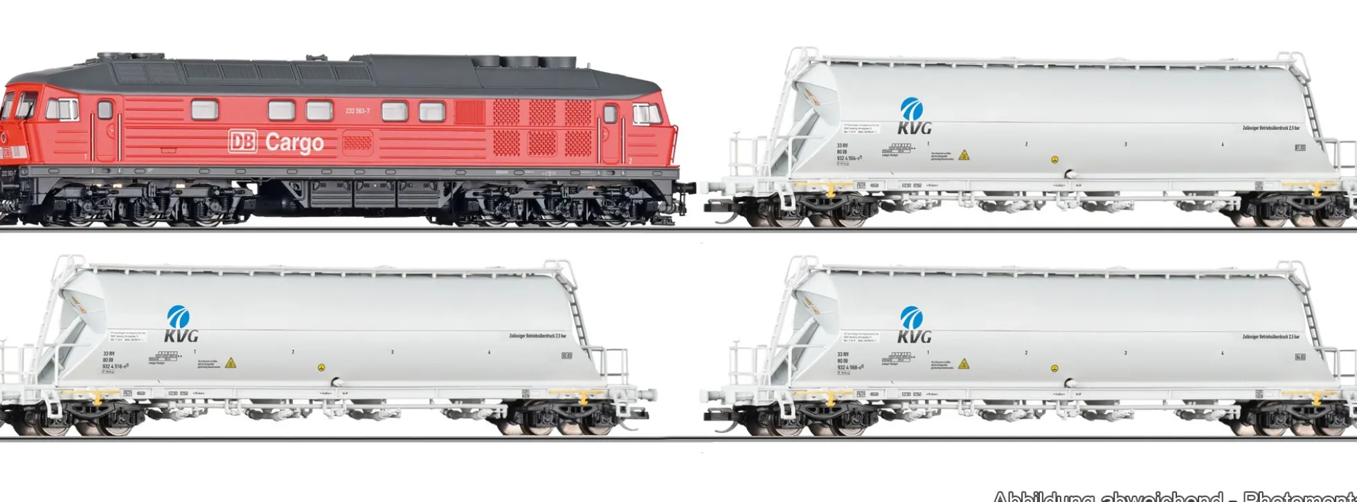 TILLIG 01215 Start-Set Diesellok BR 232 mit Güterzug DB Cargo | DCC | Spur TT