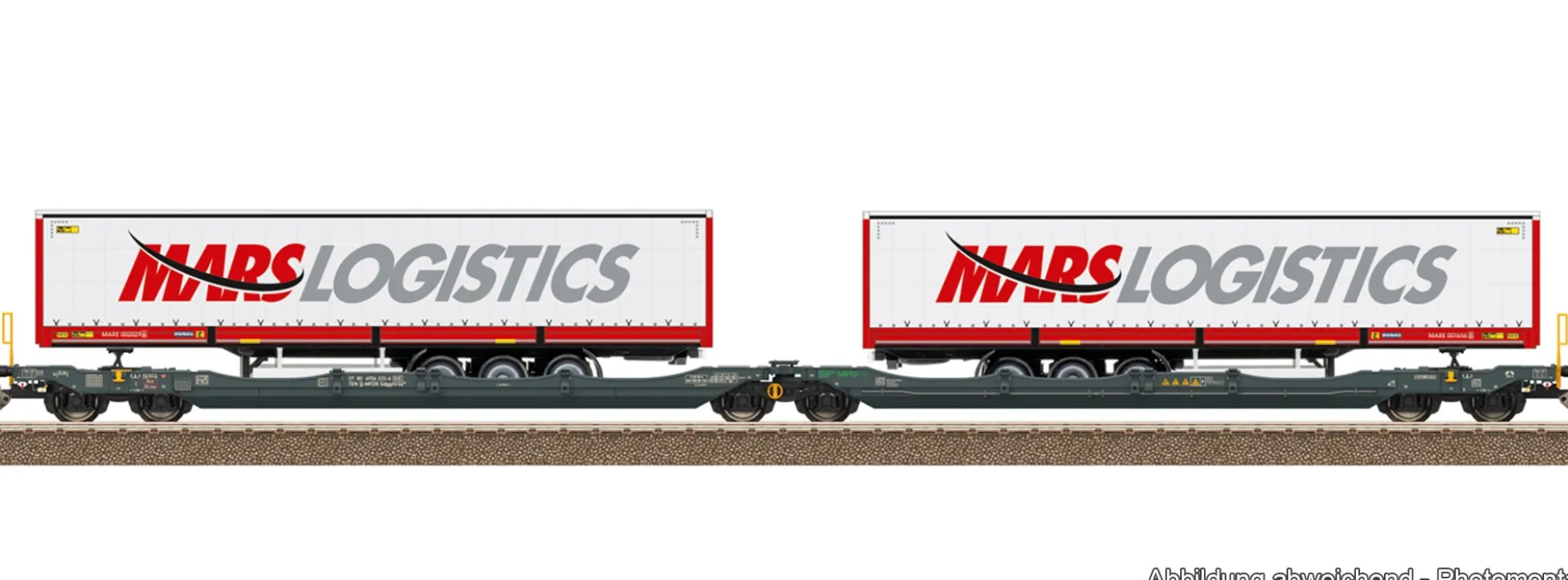 TRIX 24472 Gelenk-Taschenwagen Sdggmrss MFD | DC | Spur H0