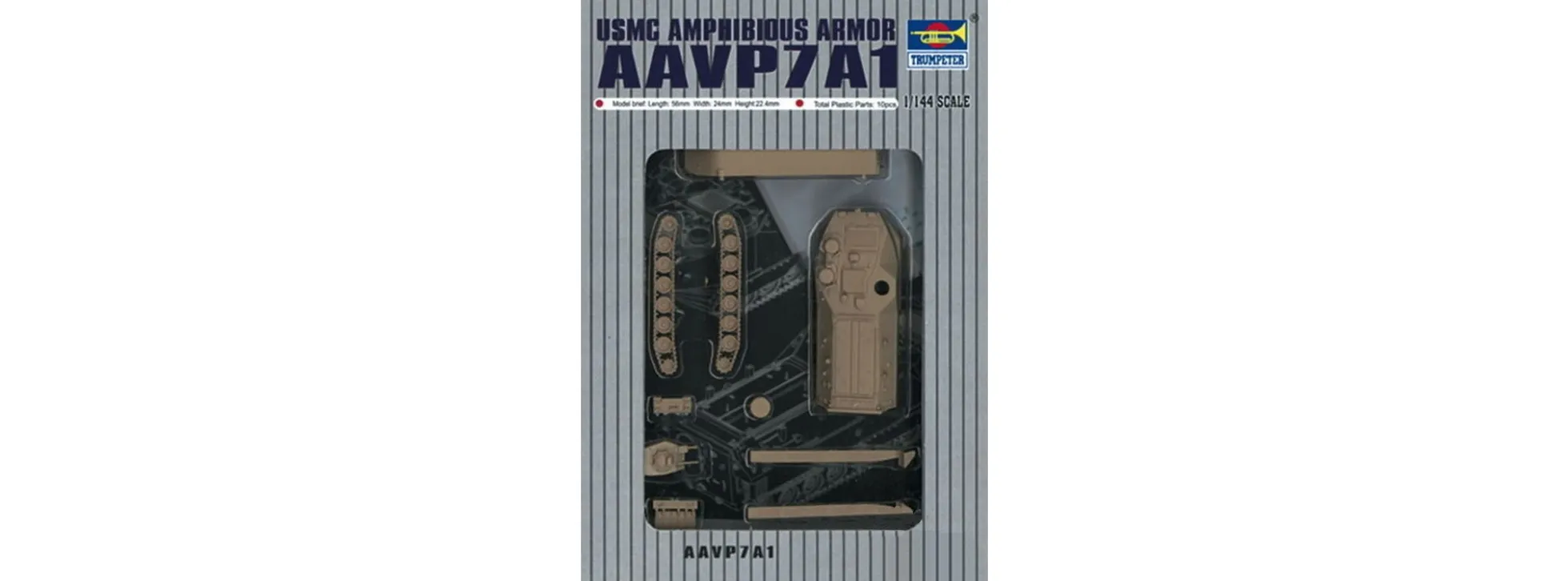 TRUMPETER 00103 AAVP7A1 Amphibienfahrzeug | Panzer Bausatz 1:144