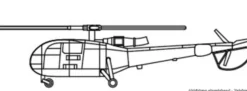 TRUMPETER 06286 Aerospatiale Alouette | Hubschrauber Bausatz 1:350