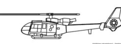 TRUMPETER 06287 Aerospatiale Gazelle | Hubschrauber Bausatz 1:350