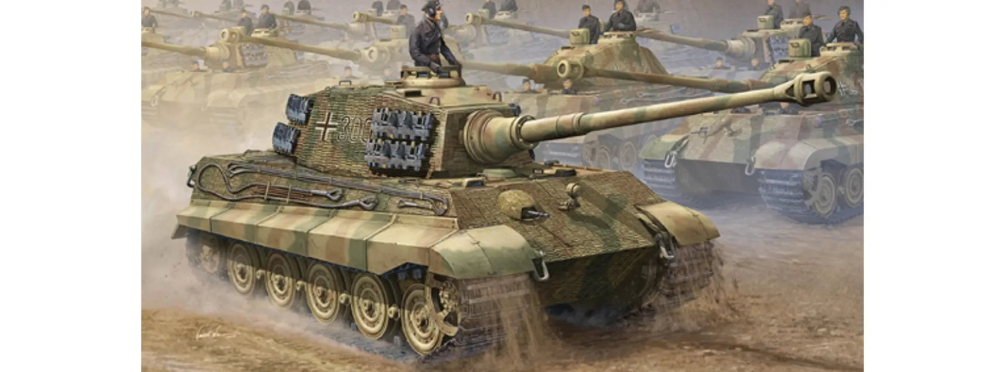 TRUMPETER 00910 Deutscher Königstiger 2in1 (Henschel + Porsche) | Panzer Bausatz 1:16