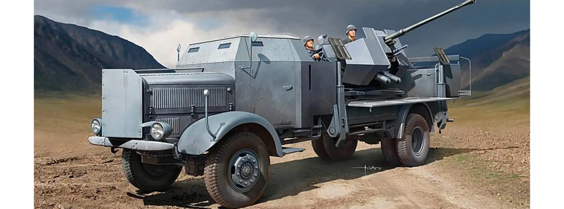TRUMPETER 09593 MB L4500A mit Flak37 | Militär Bausatz 1:35