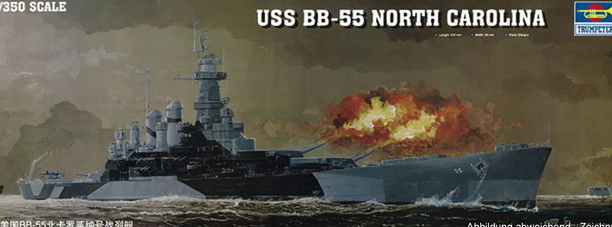 TRUMPETER 05303 Schlachtschiff USS North Carolina BB-55 | Schiff Bausatz 1:350