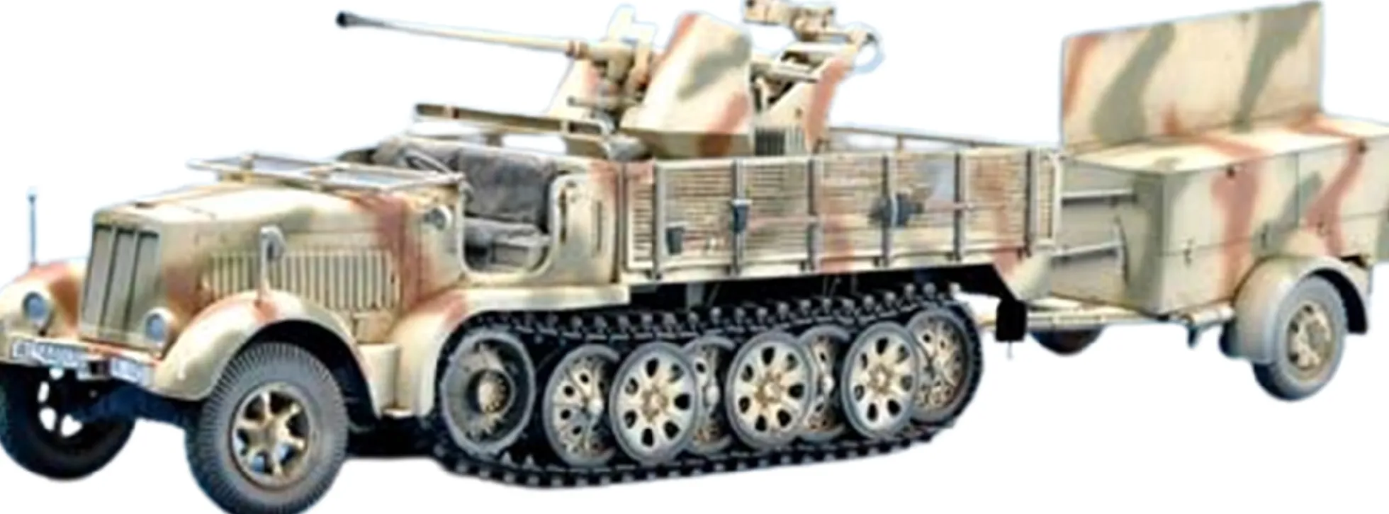 TRUMPETER 01525 Sd. Kfz. 7/2 Deutsche 3,7 cm Flak 37 auf Selbstfahrlafette | Militär Bausatz 1:35