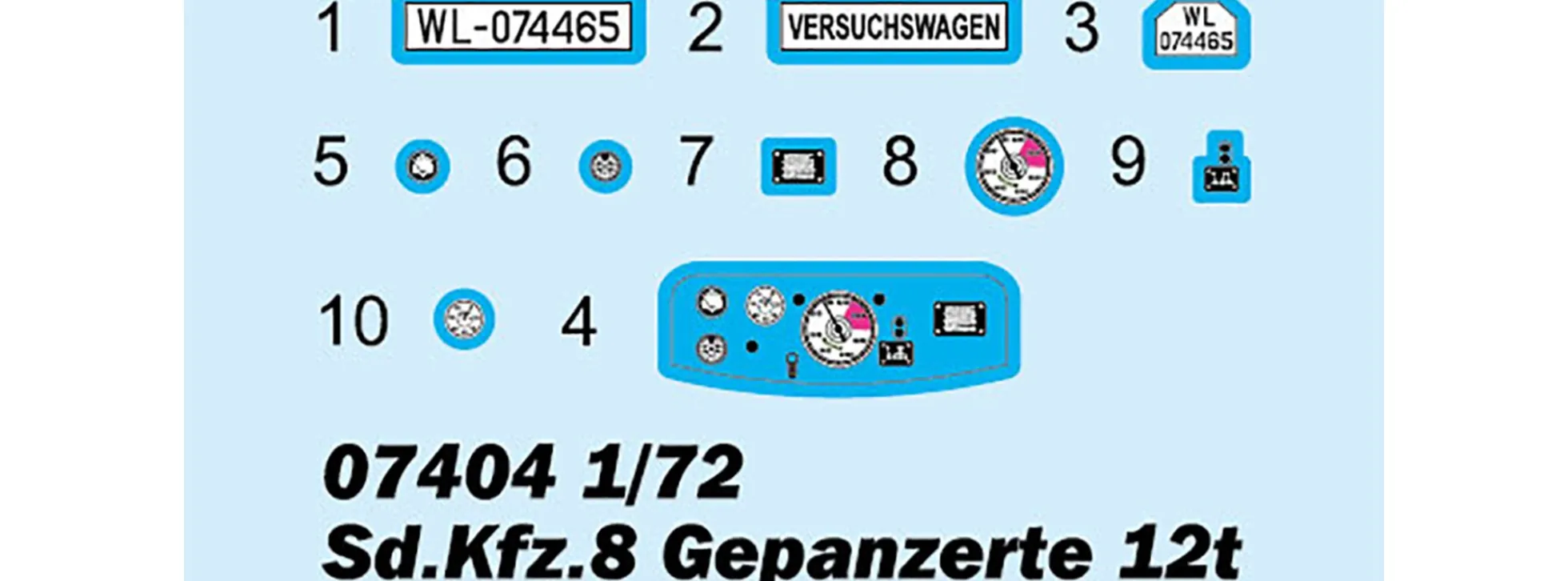 TRUMPETER 07404 Sd. Kfz. 8 Gepanzerte 12t | Halbkettenfahrzeug Bausatz 1:72