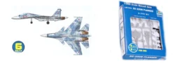 TRUMPETER 756230 Sukhoi Su-33UB Flanker 6 Stück für Flugzeugträger Bausatz 1:350