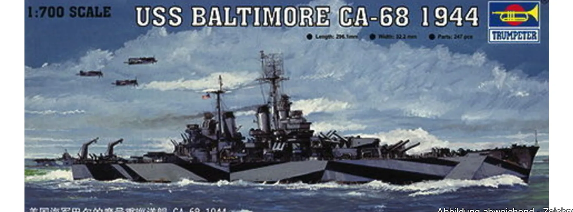 TRUMPETER 05725 USS Baltimore CA-68 1944 | Schiff Bausatz 1:700