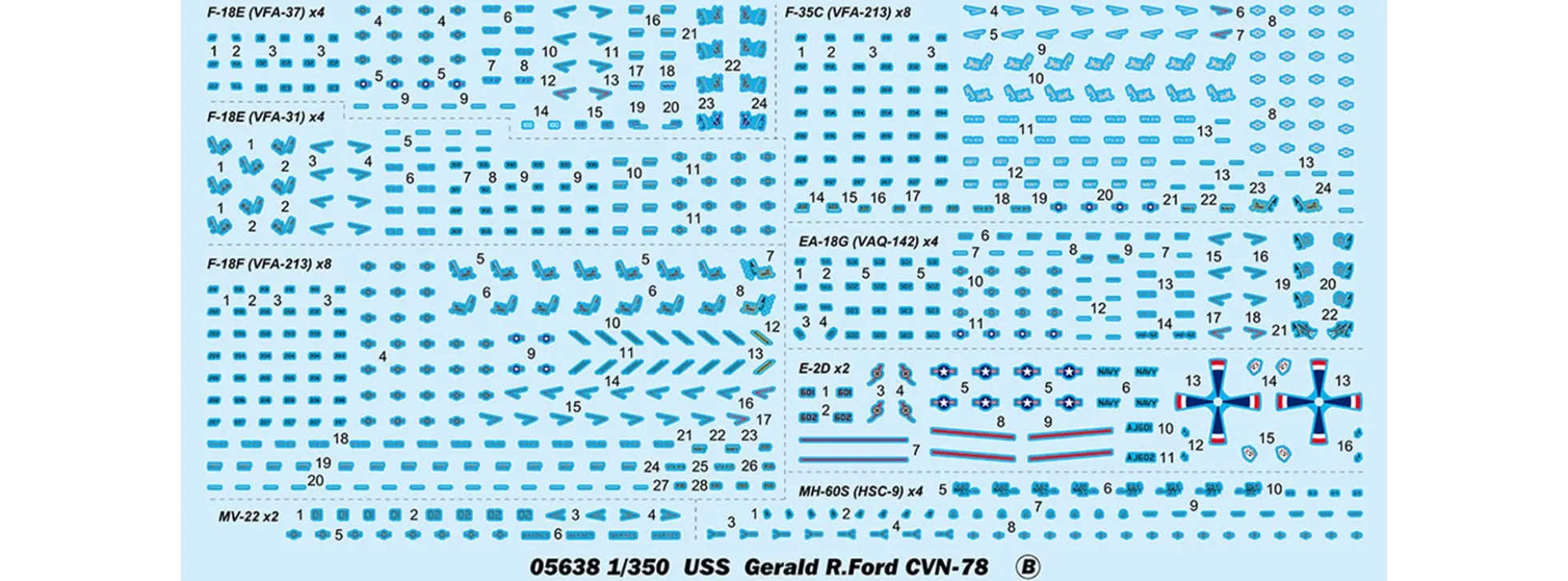 TRUMPETER 05638 USS Gerald R.Ford CVN-78 | Schiff Bausatz 1:350