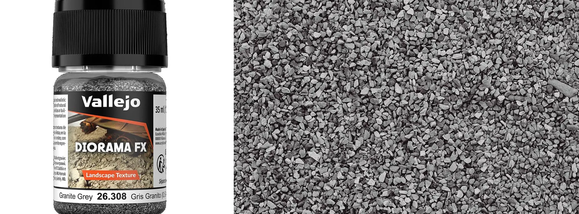 VALLEJO 26.308 DIORAMA FX Granit-Grau 0,5 - 2,0 mm | Inhalt 35 ml | Texturfarbe