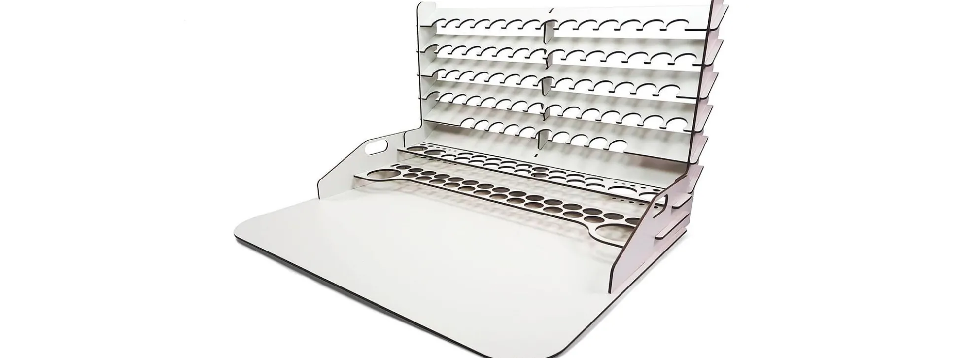 VALLEJO 26014 Farbständer mit Arbeitsplatte 50 x 41,5 cm | Modellbau Zubehör
