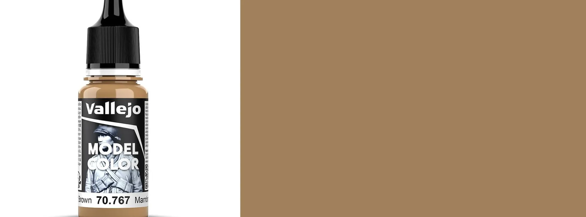 VALLEJO 70.767 Model Color Wüstenbraun | Inhalt 18 ml | Streichfarbe
