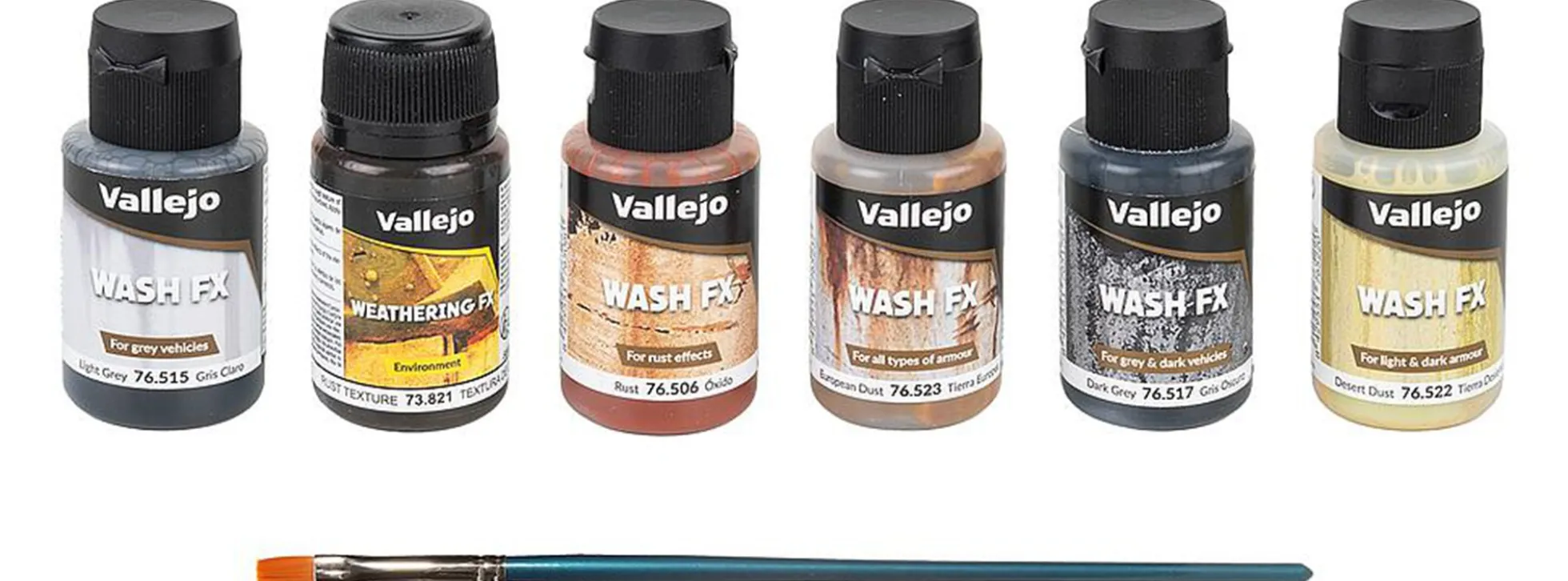 VALLEJO 70.679 Patina-Set Industrie | 6 x 18 ml | inkl. Pinsel