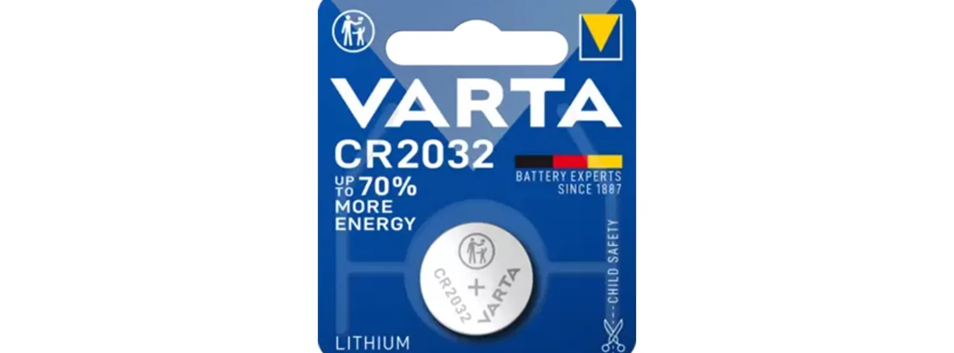 VARTA 06032 Knopfzelle Typ CR2032 3 V | 230 mAh | Lithium | 1 Stück