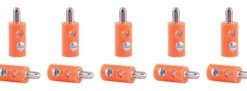 Viessmann 6875 Querlochstecker | 2,5 mm - alte Generation | Orange | 10 Stück