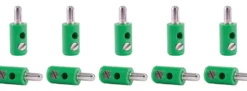 Viessmann 6872 Querlochstecker | 2,5 mm - alte Generation | Grün | 10 Stück