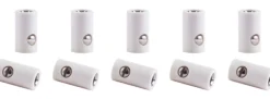 Viessmann 6887 Runde Muffen | 2,5 mm - alte Generation | Weiß | 10 Stück
