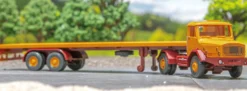 WIKING 055409 Faun F610 Flachpritschensattelzug - gelborange | LKW-Modell 1:87