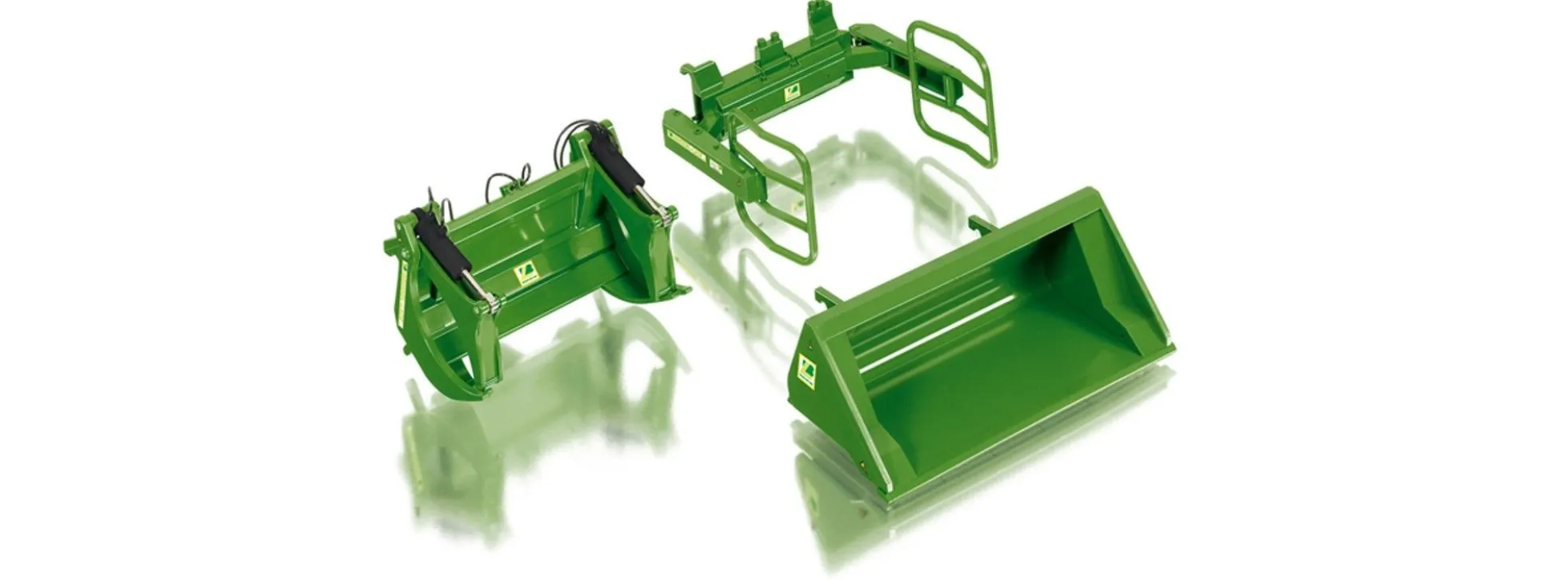 WIKING 077381 Frontlader Werkzeuge Set A John Deere, Modell-Zubehör 1:32